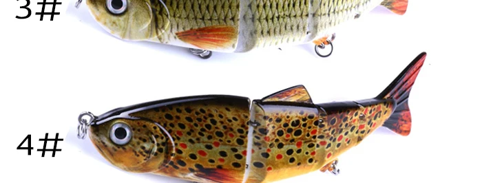 Fishing Lure 4 Segments Jointed Sections Swimbait Pesca Artificial Lure Treble Hooks 12cm 16.8g Pike Perch Fishing Tackle (11)