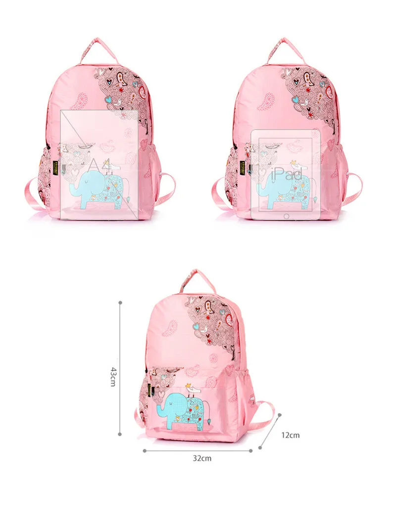 Новые школьные сумки С Рисунком Слона, mochila escolar infantil, рюкзак для ноутбука, Детские рюкзаки для девочек и мальчиков, дорожная сумка, Детская сумка