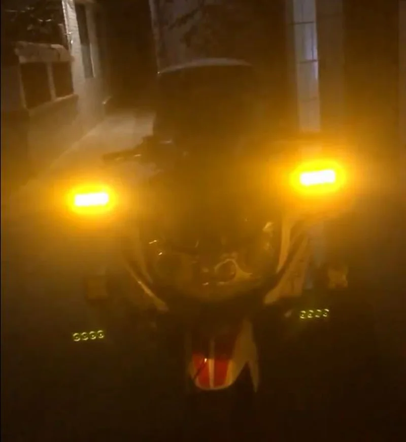 2x4 led Motocycle driving flash light Motos Drl Дневной ходовой аварийный свет предупреждающий сигнал безопасности предупреждение противотуманная фара 12 В