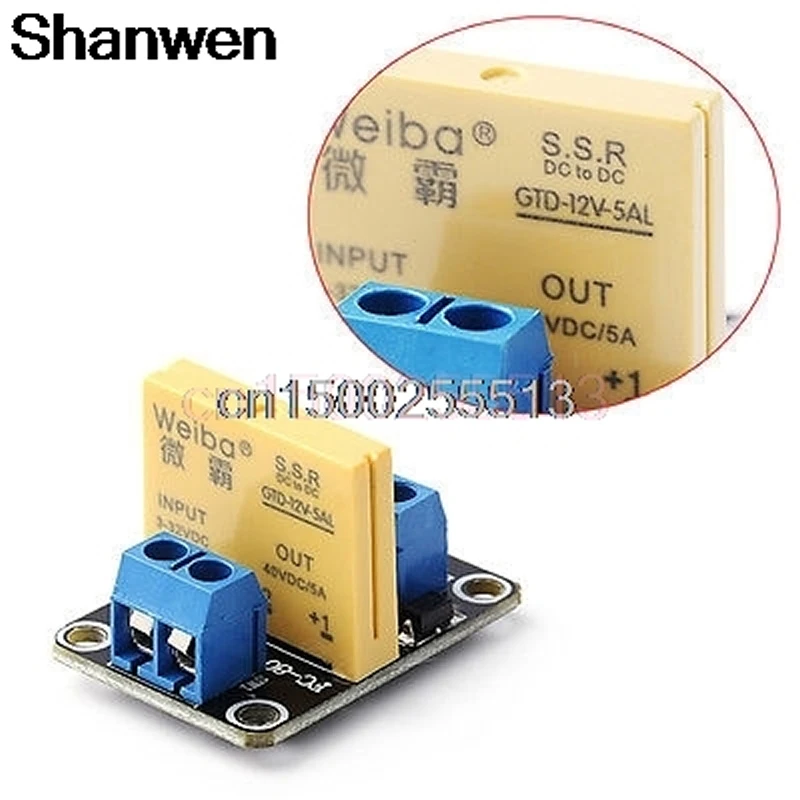 

Relay Channel SSR Solid State Relay High-low Trigger 5A 12V For Arduino UNO R3 New