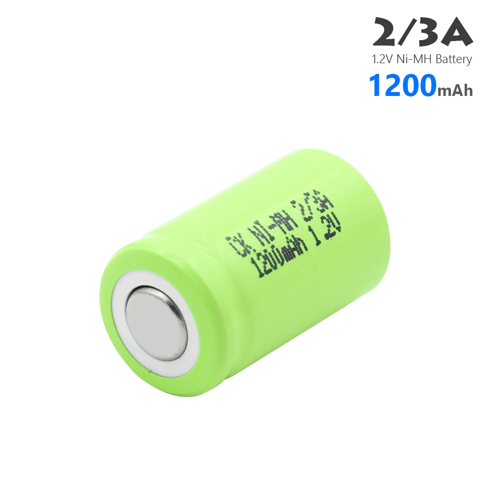 

1/2/4 Pcs 1200mAh 1.2V 2/3A Ni-MH Nimh Battery Rechargeable Charge Protected 2/3A Batteries For LED Flashlight Torch RC Toy