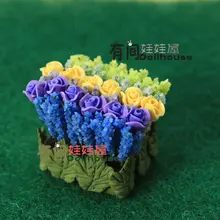 1:12 милый мини кукольный домик миниатюрное украшение цветы