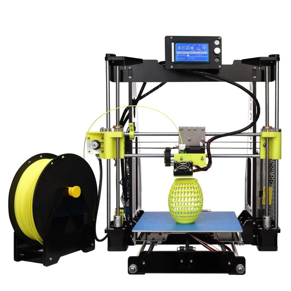 LCD Single Head 3D Printer MK8 Extruder Support Multiple Filament Large Printing Size High Precision