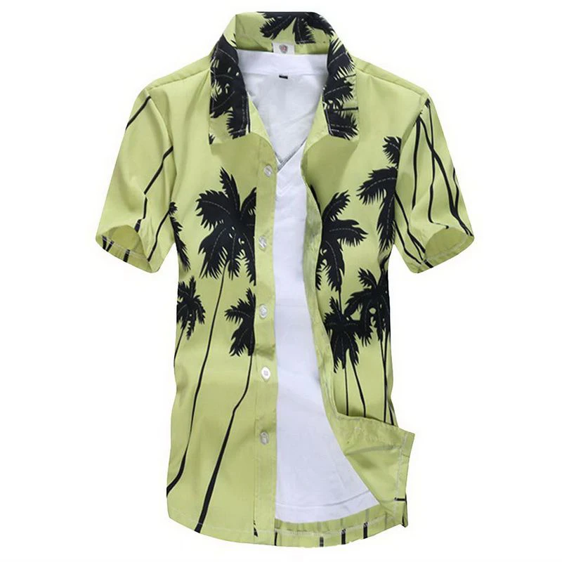 WENYUJH мужские Гавайский 2018 рубашки мужской Повседневное Camisa Masculina с принтом летние Пляжные рубашки короткий рукав бренд одежду плюс Размеры