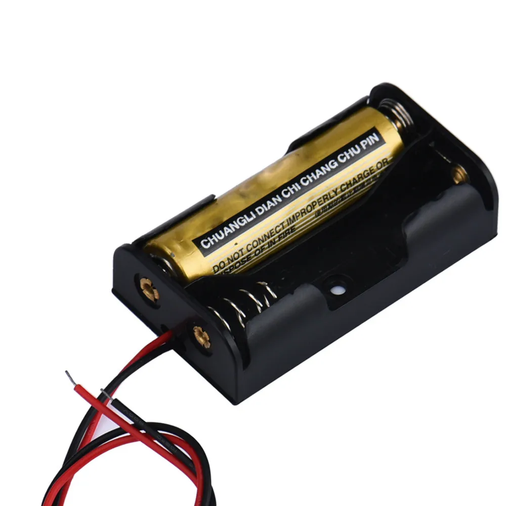 

Battery Holder Box Holder For 2 x AA With Wire Leads Plastic Battery Storage Case 3V Battery Holder @Z