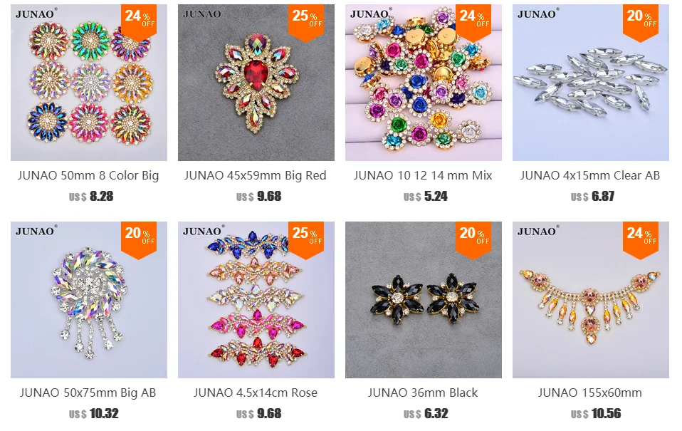 JUNAO 15*45mm Butterfly AB Crystal Sewing Rhinestones With Claw Silver Back Fancy Stones Applique Strass Buttons For Party Dress