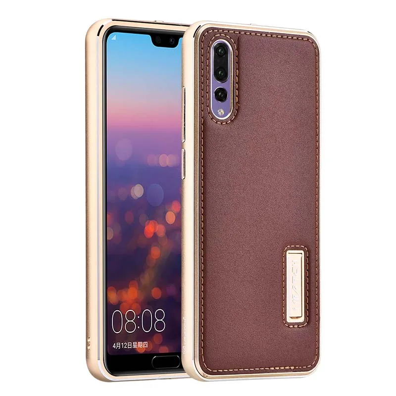 Роскошный оригинальный брендовый чехол из натуральной кожи для Huawei P20 Pro с