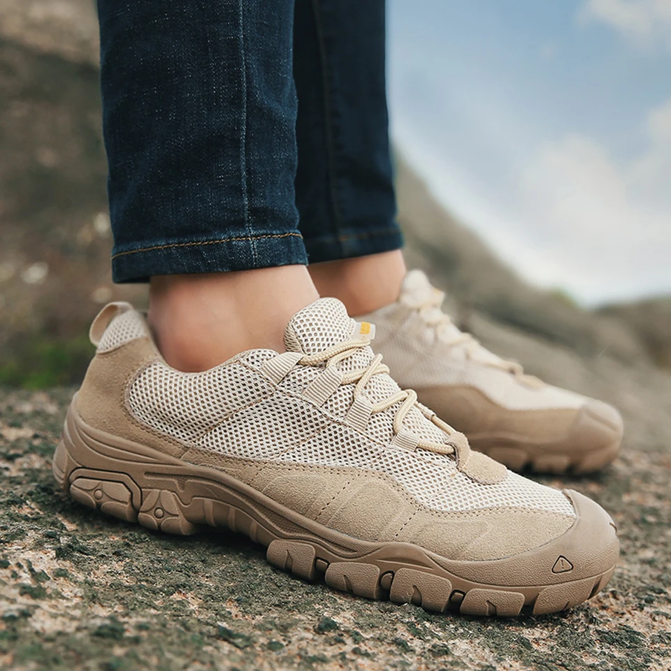 Cungel треккинговые ботинки для мужчин Открытый дышащий треккинг Альпинизм черный обувь для прогулок обувь для охоты Desert военные ботинки
