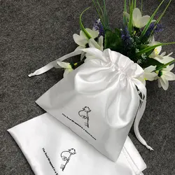 Шелковые мешки атласный мешок для украшений упаковке сумки Логотип Drawstring сумки оптом