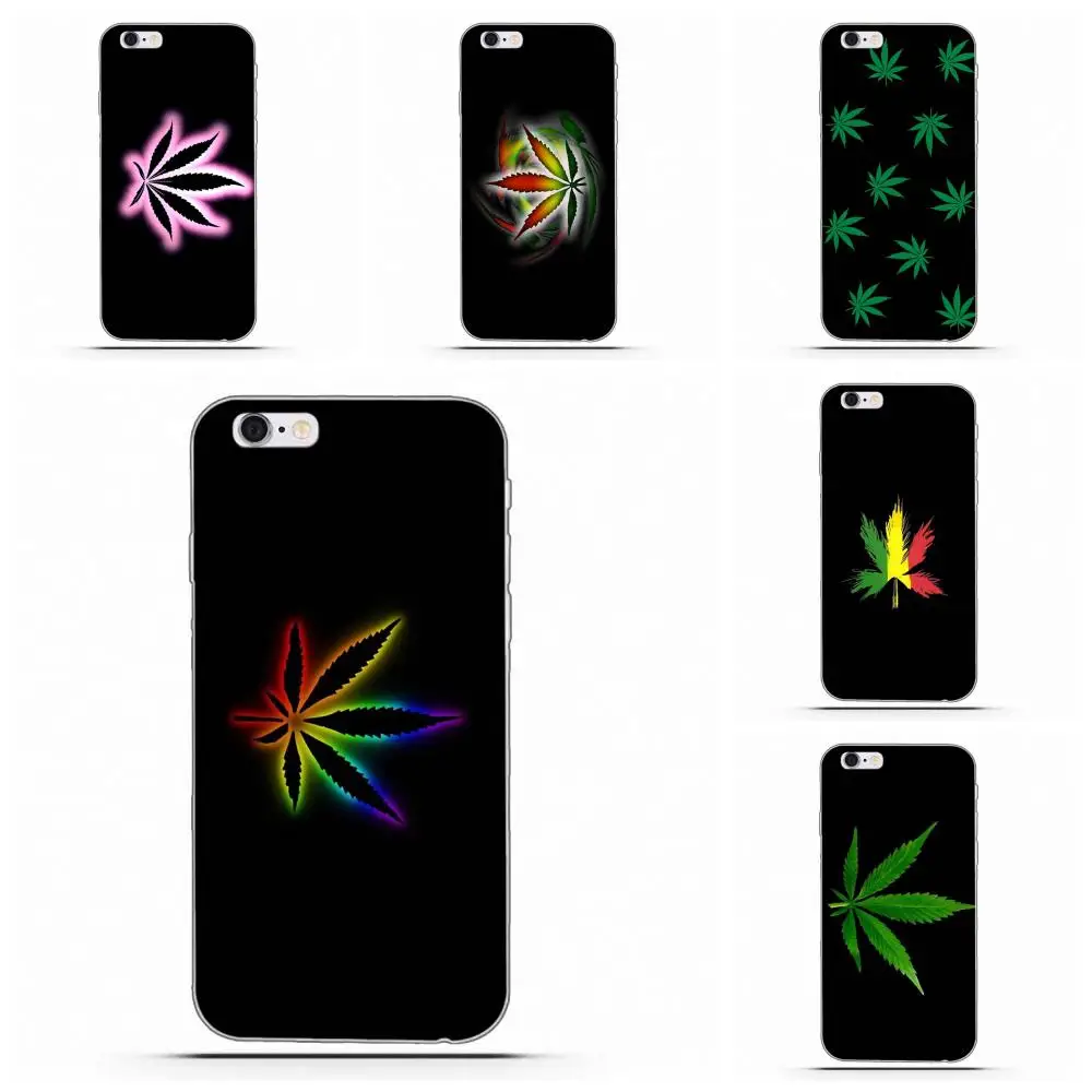 

Wexoeq For Sony Xperia Z Z1 Z2 Z3 Z4 Z5 compact Mini Premium M2 M4 M5 T3 E3 E5 XA Transparent TPU Phone Case Cover Hemp Leaf