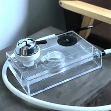 Акриловая Светодиодный трубка для кальяна набор силиконовой чаши шланг уголь держатель металлические щипцы Chicha курительный кальян аксессуары вечерние подарок