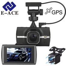 E-ACE Car Dvrs Mini Camera Dual Dash Cam Auto Video Recorder Rear View Mirror Camera Automotive GPS Car Dvr With GPS Tracker Cam