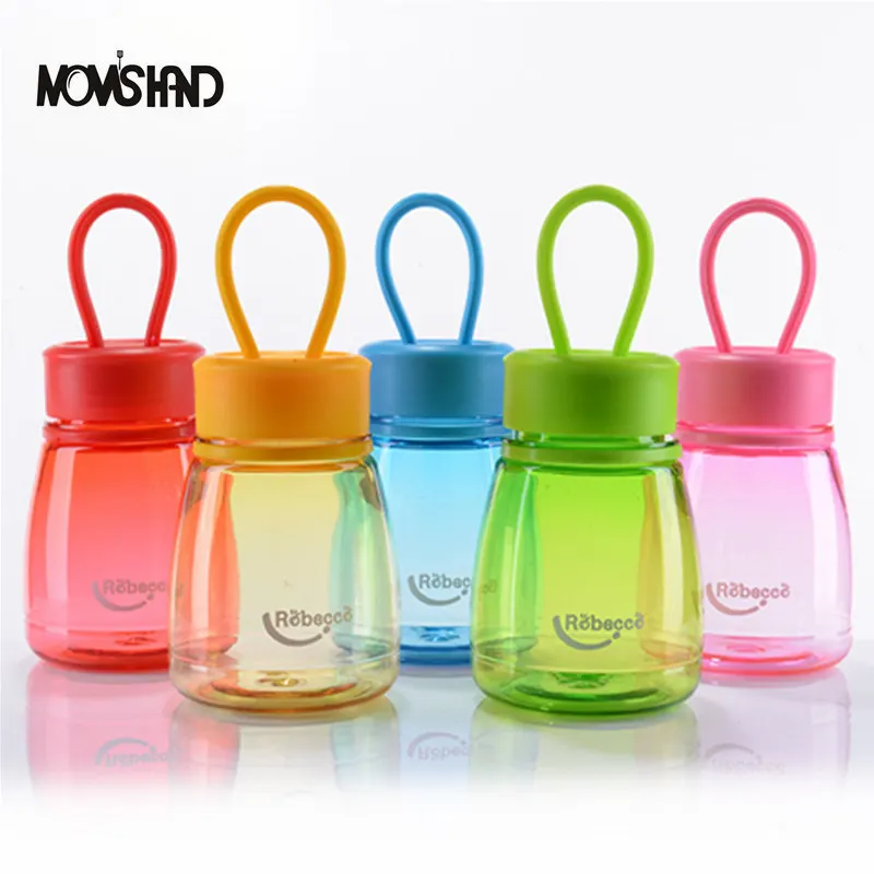 

MOM'S HAND 300ml Mini Pudding Water Bottle Portable Pinkycolor Plastic Outdoor Sport Bottle