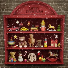 Laeacco Prateleira De Madeira Urso de Brinquedo Feliz Natal Neve Backdrops Para Estúdio de Fotografia Fotografia Fundos Fotográficos Personalizados