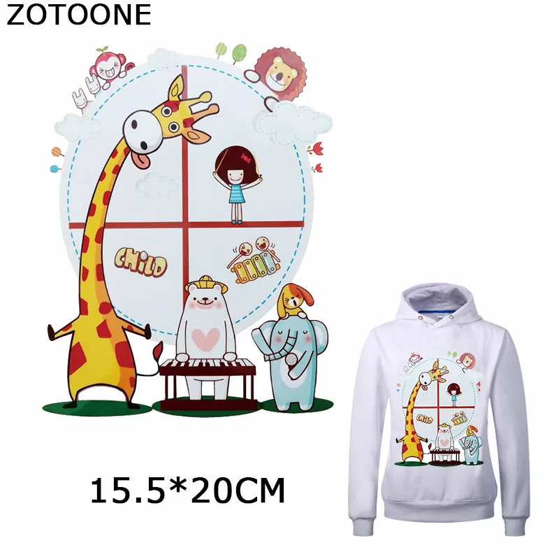 Патчи для одежды ZOTOONE с рисунком жирафа утюжок футболка толстовка