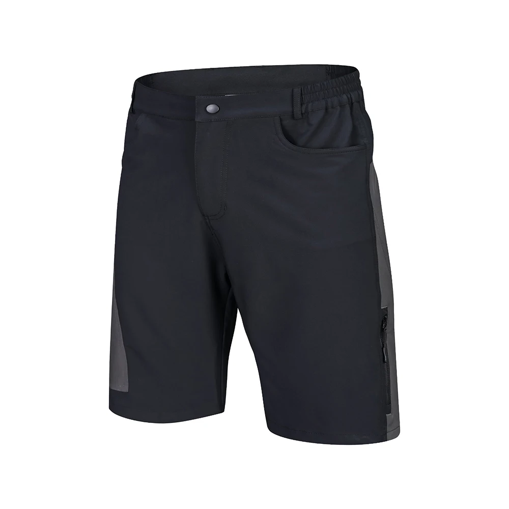 TOMSHOO мужские мешковатые шорты из дышащей ткани для велосипедных прогулок свободного кроя для спорта на открытом воздухе, для велоспорта, велосипедные шорты для бега - Цвет: Серый