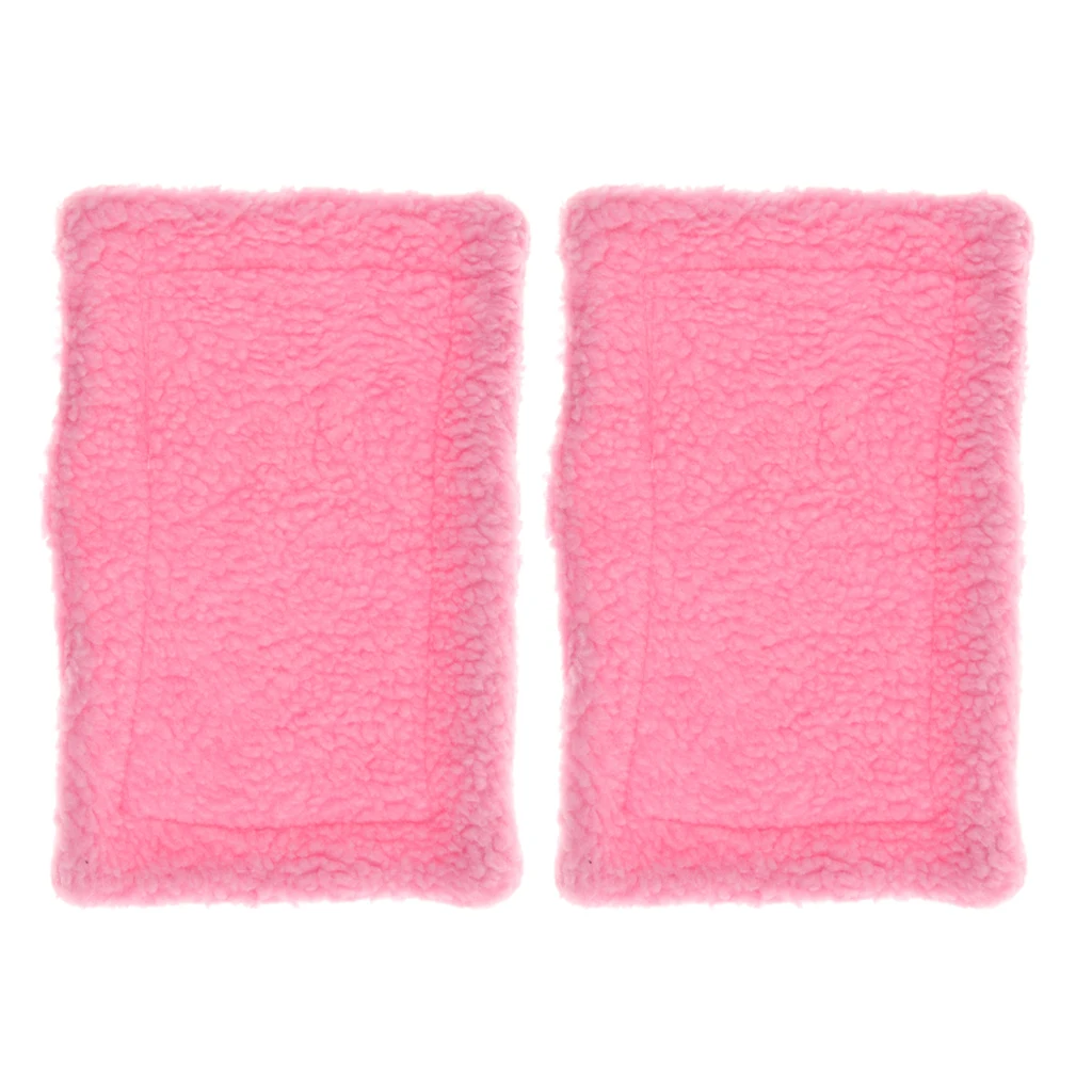 2 Pack Velvet Small Animals Warm Mat for Hamster, Guinea Pig, Ferret