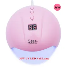 36 Вт Сушилка для ногтей УФ светодиодный светильник для ногтей 12 шт. бусины для лак для ногтей машина для маникюра Автоматический зонд с таймером запонки художественные инструменты