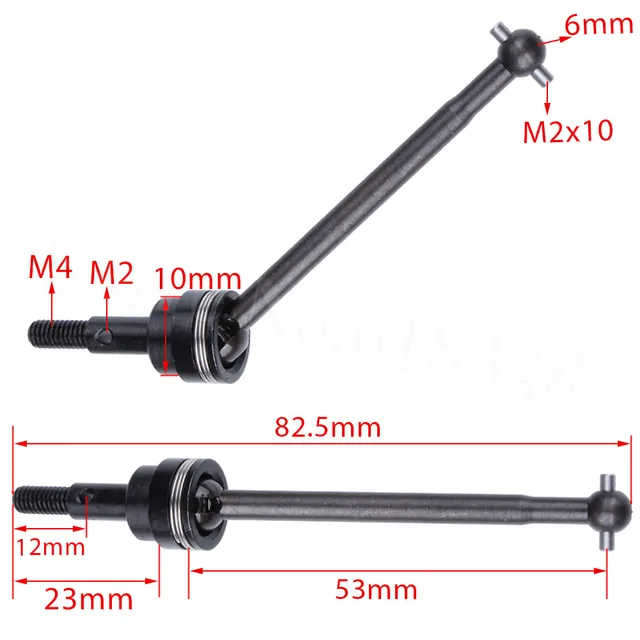 188015 Metal Universal Dogbone Shaft 2pcs For HSP RC 1:10th Off-Road Truck