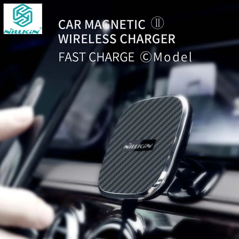 

Newest Nillkin 10W Qi Fast Wireless Charger For iPhone X/8/8 Plus Magnetic Vehicle Mount Phone Holder Pad for Samsung S9/ Note 8