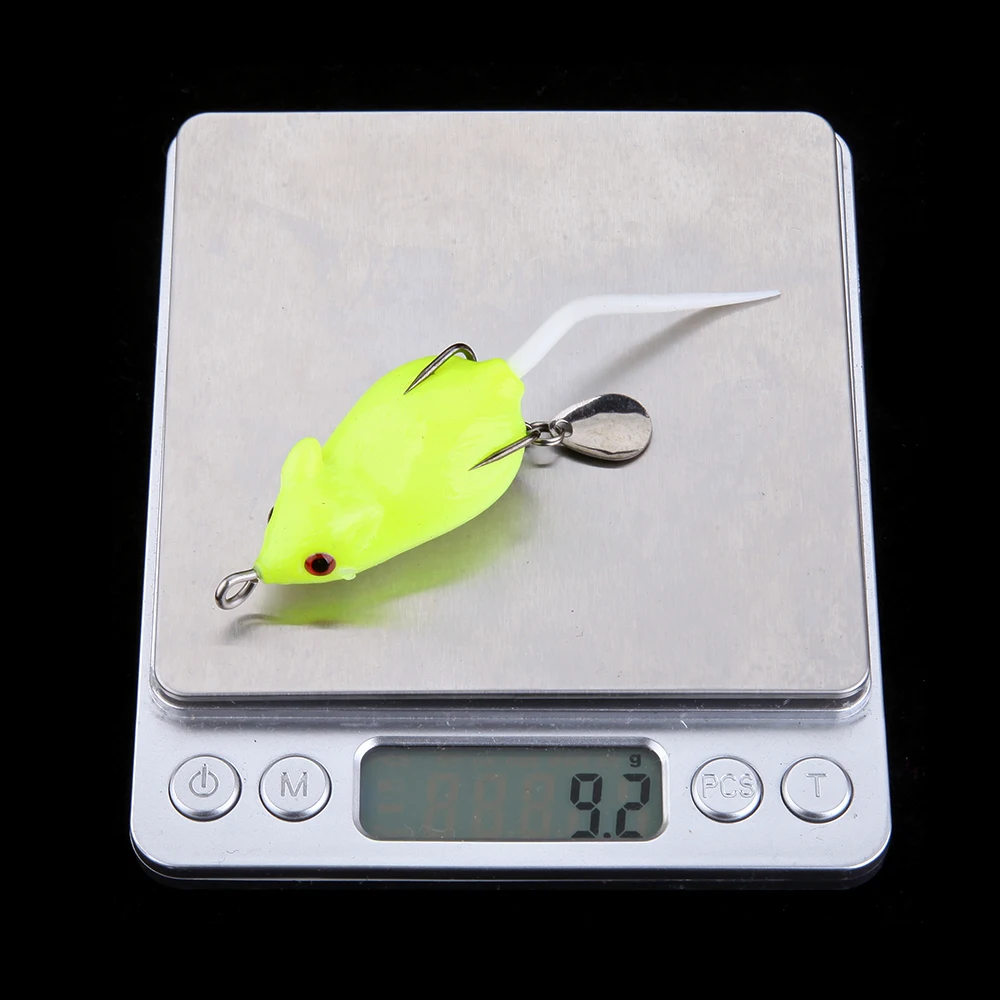 Walk Fish 1 шт. Мягкая приманка в виде мыши с 3d глазами со звуком колокольчиков 5 см 9 2 г