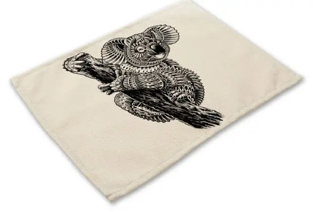 Cammitever Hitam Putih Liar Owl Koala Gajah Merak Fox Badak Hewan