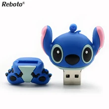 Vero E Proprio Cartone Animato Lilo & Stitch Usb Flash Drive 4 Gb 8 Gb 16 Gb 32 Gb U Disk Carino Pollice memory Stick 64 Gb Pen Drive Usb Flash(China)