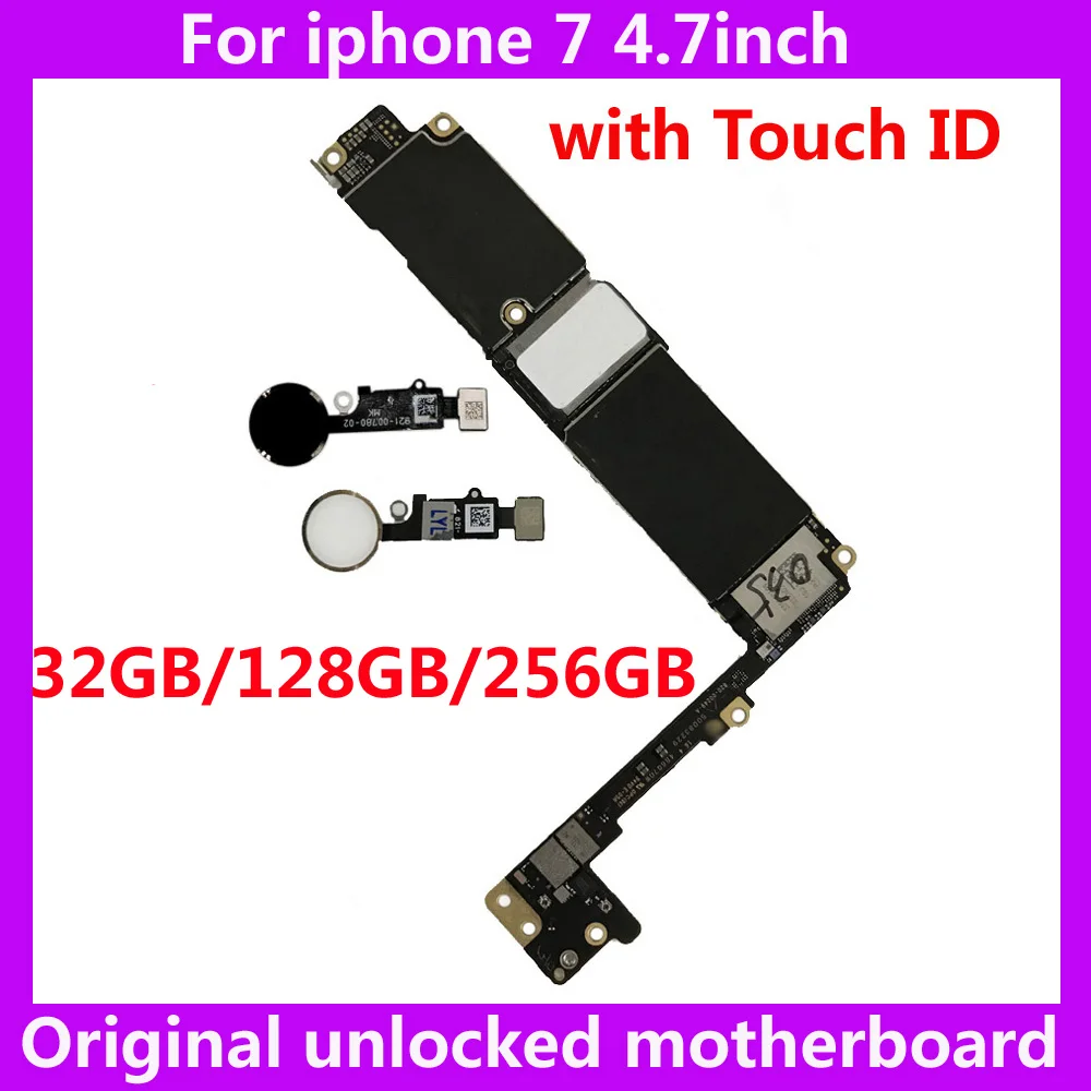 Материнская плата для iphone 7 4 дюйма 100% оригинальная материнская с/без touch ID 32 ГБ 128