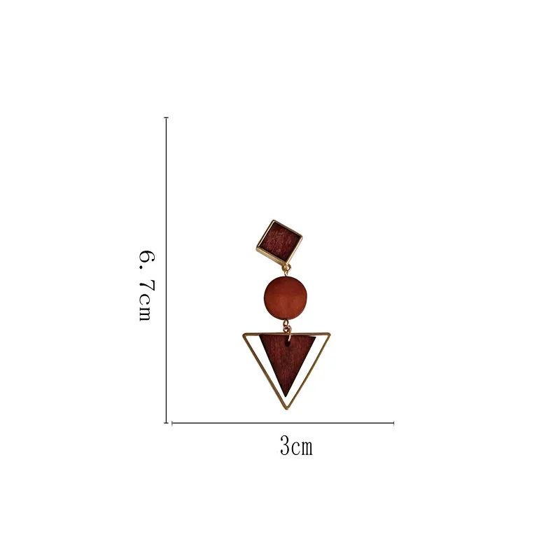 Темпераментные и суженные геометрические треугольные круглые модные изысканные серьги-капельки Ретро Модные женские