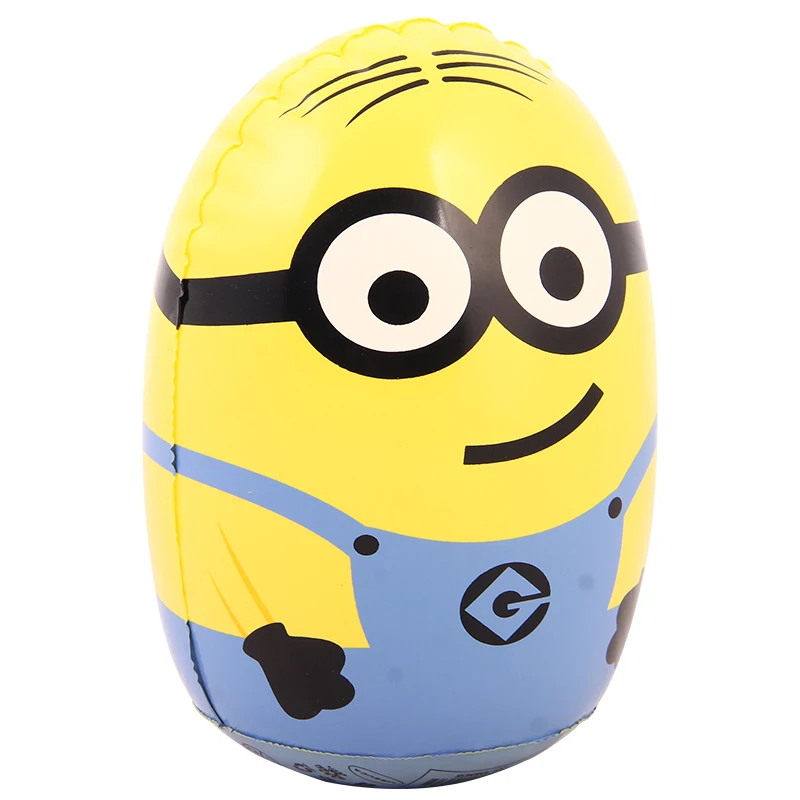 New 18CM Minion tumbler display decoration desktop thickened PVC inflatable children's toys (3)