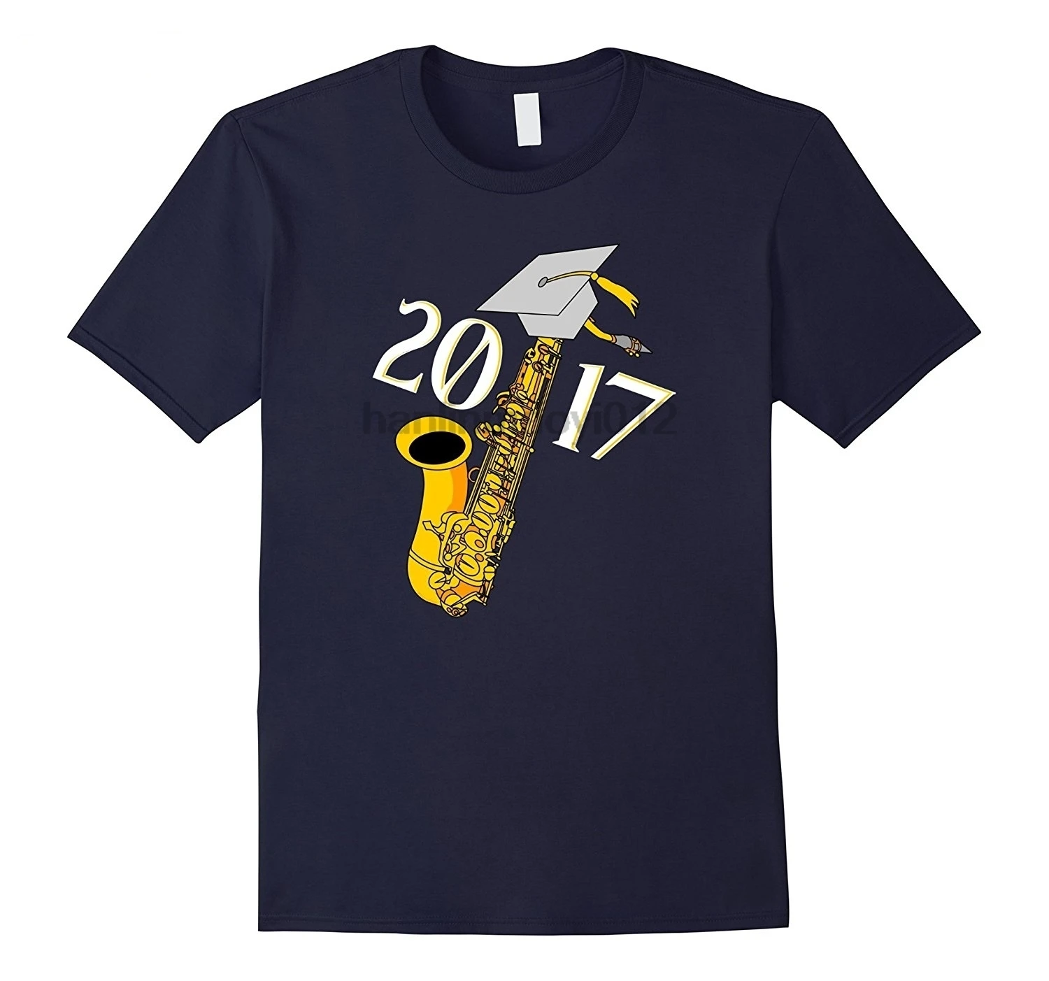 Sax музыкальный инструмент 2019 Выпускной Футболка белая текстовая Мужская