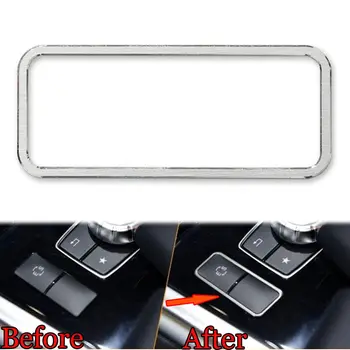 

BBQ@FUKA 1x Aluminum Middle Console ES Button Cover Frame Trim Sticker Fit For Benz E Class W212 2014 2015