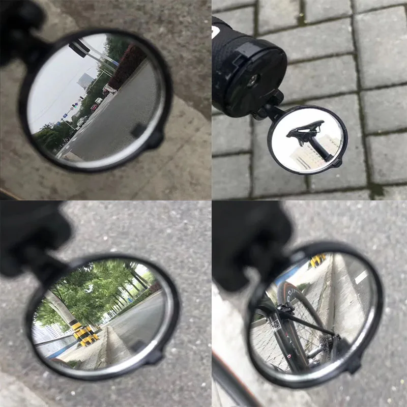 Мини Зеркало для велосипеда, зеркало заднего вида для шоссейного велосипеда, небьющееся поворотное зеркало заднего вида, боковое зеркало на руль 1 шт