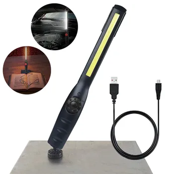 

Protable Spotlight Working Light Multifunction Rechargeable COB LED Slim Work Light Lamp Flashlight Worklight Outdoor Light T9#
