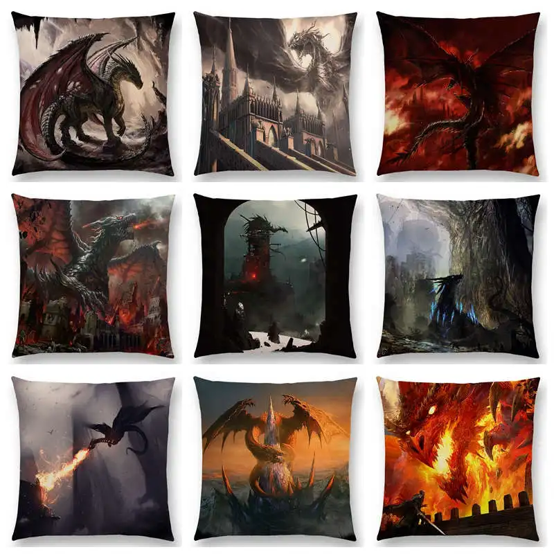 Чехол для диванной подушки с изображением дракона|sofa pillow case|cushion covercushion cover case |