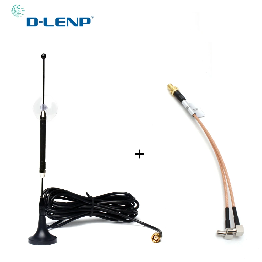 Dlenp 4G 10dBi антенна 696 960 MHz/1710 2690 MHz RG174 с SMA Female to Y type 2 X TS9 Male RG316 3M кабель магнитное