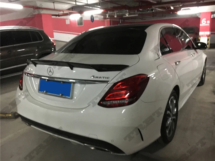 Fit for Mercedes Benz C180 W205 Renntech C C200 C260 C300 carbon fiber rear spoiler