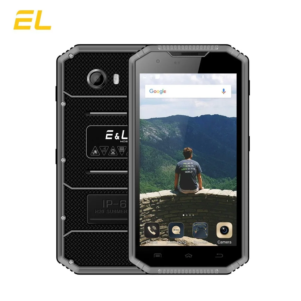 Водонепроницаемый 4G мобильный телефон E & L W7S IP68 5 0 дюймов HD Прочный смартфон MTK 6737