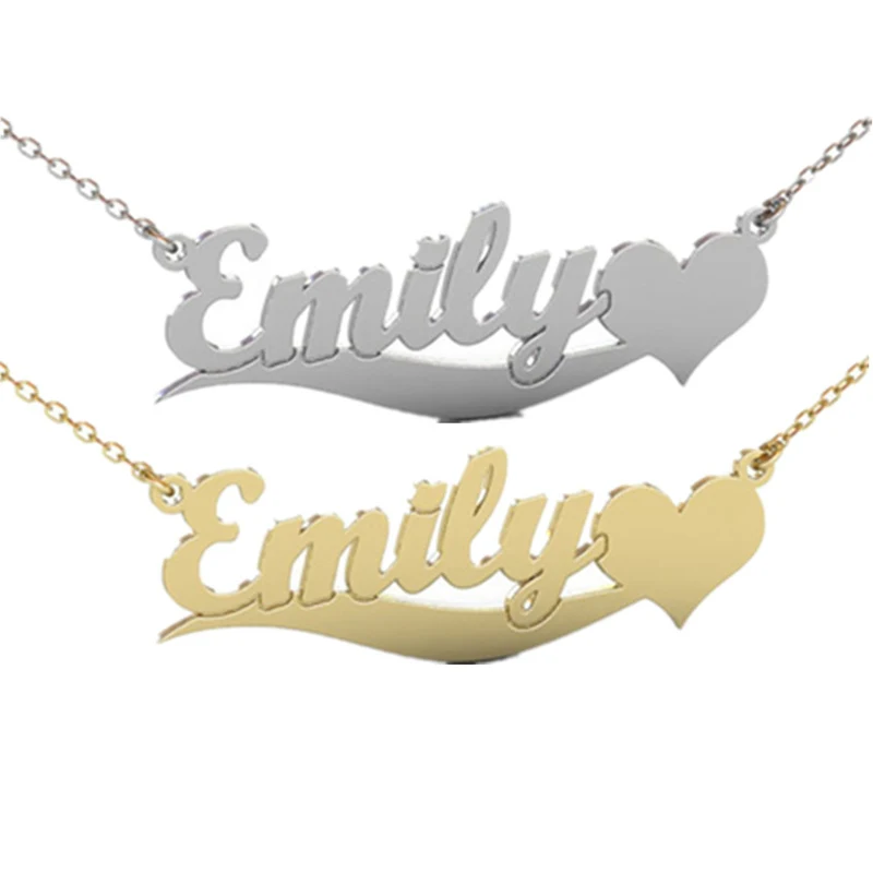 V-Attract-Gold-Filled-Custom-Name-Necklace-Women-Men-Personalized-Jewelry-Heart-Choker-Stainless-Steel-Collier