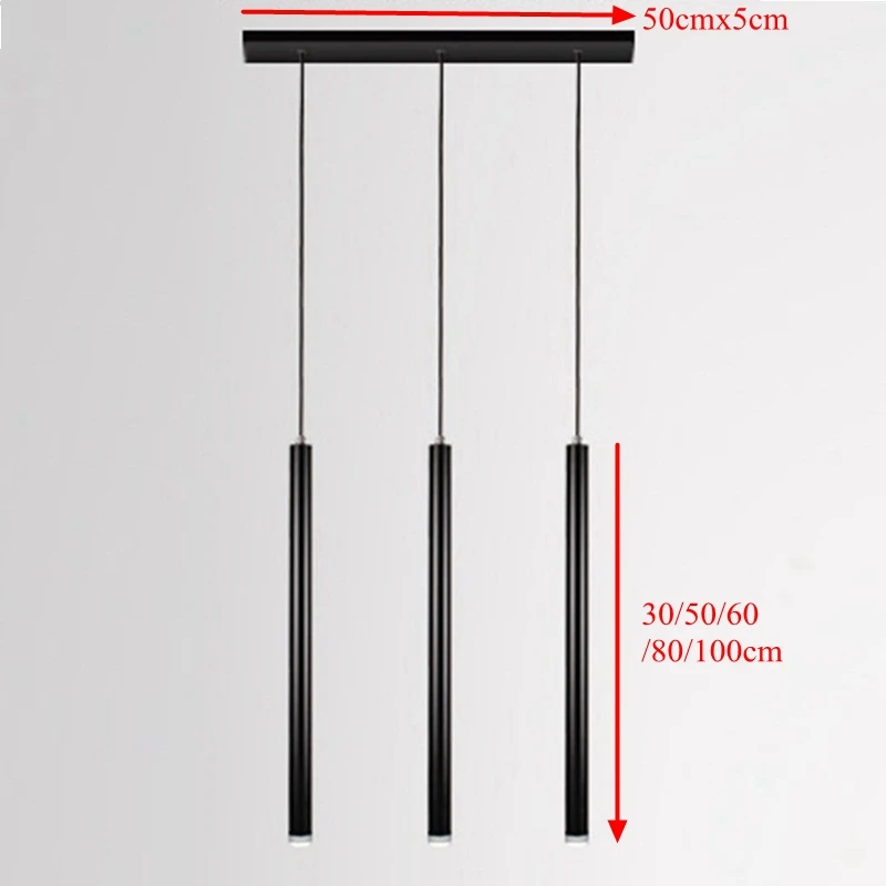 Подвесные светильники lukloy современная кухонная лампа столовая гостиная магазин светильник обеденный стол труба подвесной светильник s барная стойка точечный светильник - Цвет корпуса: 3 heads