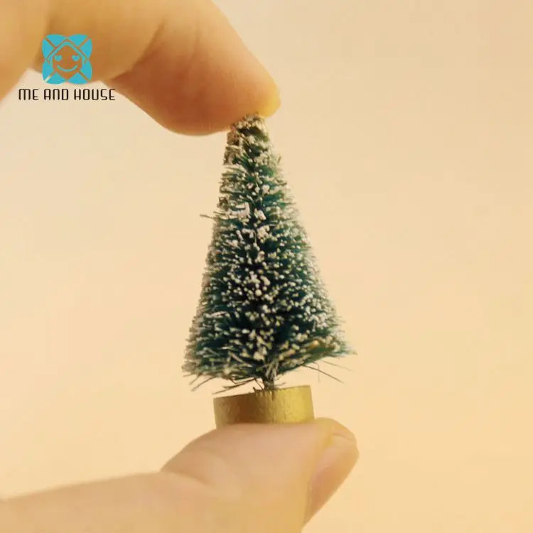 Artesano 1:12 escala árbol de Navidad 17cm/6.7" Pine-Casa de muñecas en miniatura de invierno 