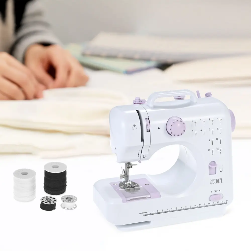 

Electric Sewing Machines 12 Stitches 505A Knitting Machine Multifunction Electric Replaceable Presser Foot Mini Sewing Machine