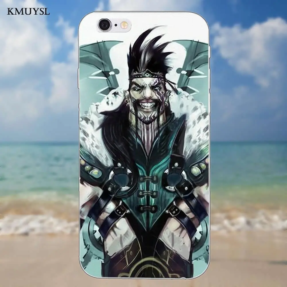 Аниме дравен лига для iPhone 4 4S 5 5C SE 6 S 7 8 Plus X Galaxy S5 S6 S7 S8 Grand Core II Prime Alpha TPU Дизайн по