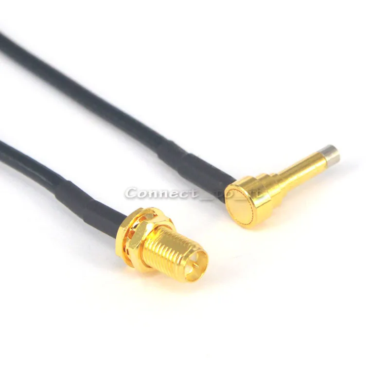 

RP SMA Female (Pin in center) to MS156 Male Right Angle C2 Plug RF Coax Connector Extension Cord