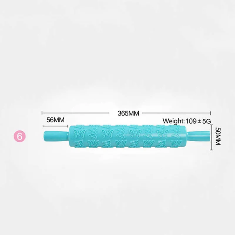 Кухонные гаджеты различные узоры узорная скалка 1 шт. рельефный валик антипригарная форма для помадки инструмент для украшения торта - Цвет: 6