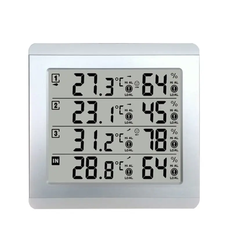 

Digital Wireless Indoor/Outdoor Thermometer Hygrometer 4 Channel Weather Station