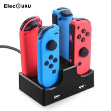 4 слота зарядная док-станция для nyd переключатель Joy-con контроллер зарядное устройство для геймпада 4 в 1 Подставка для зарядки для переключателя NAND