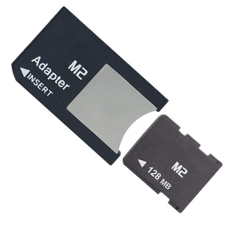 100pcs/lot 64mb 128mb 256mb 512mb M2 memory card Memory Stick Micro with Free M2 Card Adapter MS PRO DUO