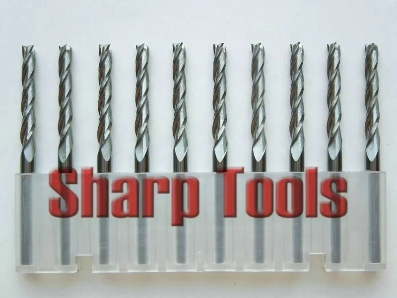 10pc Carbide endmill single flute spiral CNC router bits 4mm x 22mm Promotion!!