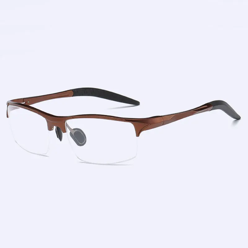 Best 8177 Optical Eyeglasses Frame for Men Eyewear Prescription Glasses Half Rim Man Spectacles Alloy Frame Eyeglasses